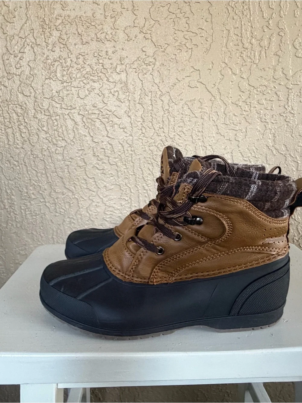 Magellan Outdoors Kids Brown and Black Waterproof Duck Boots